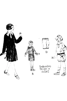 1920's Standard New Idea Designer Girls Vintage Dress Pattern