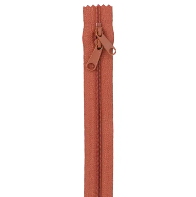 30" Handbag Zipper- Redwood