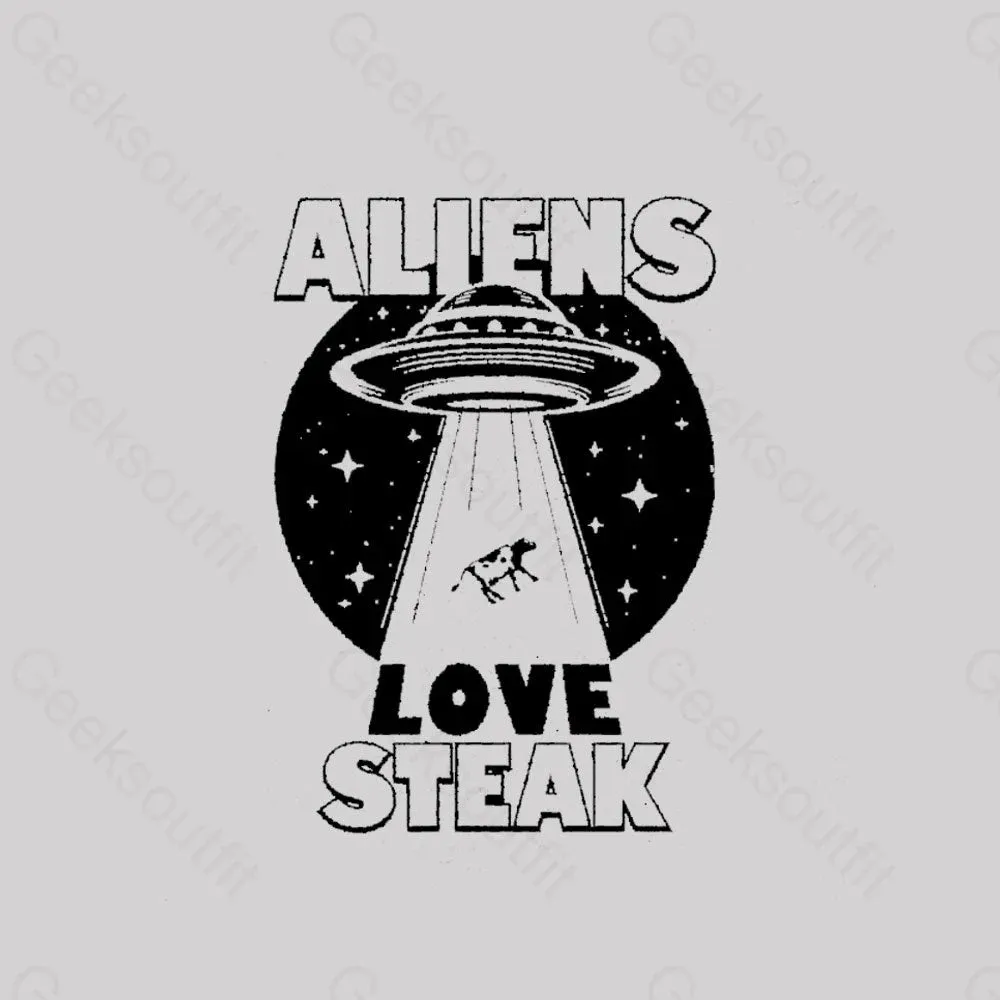 Aliens Love Steak Geek T-Shirt