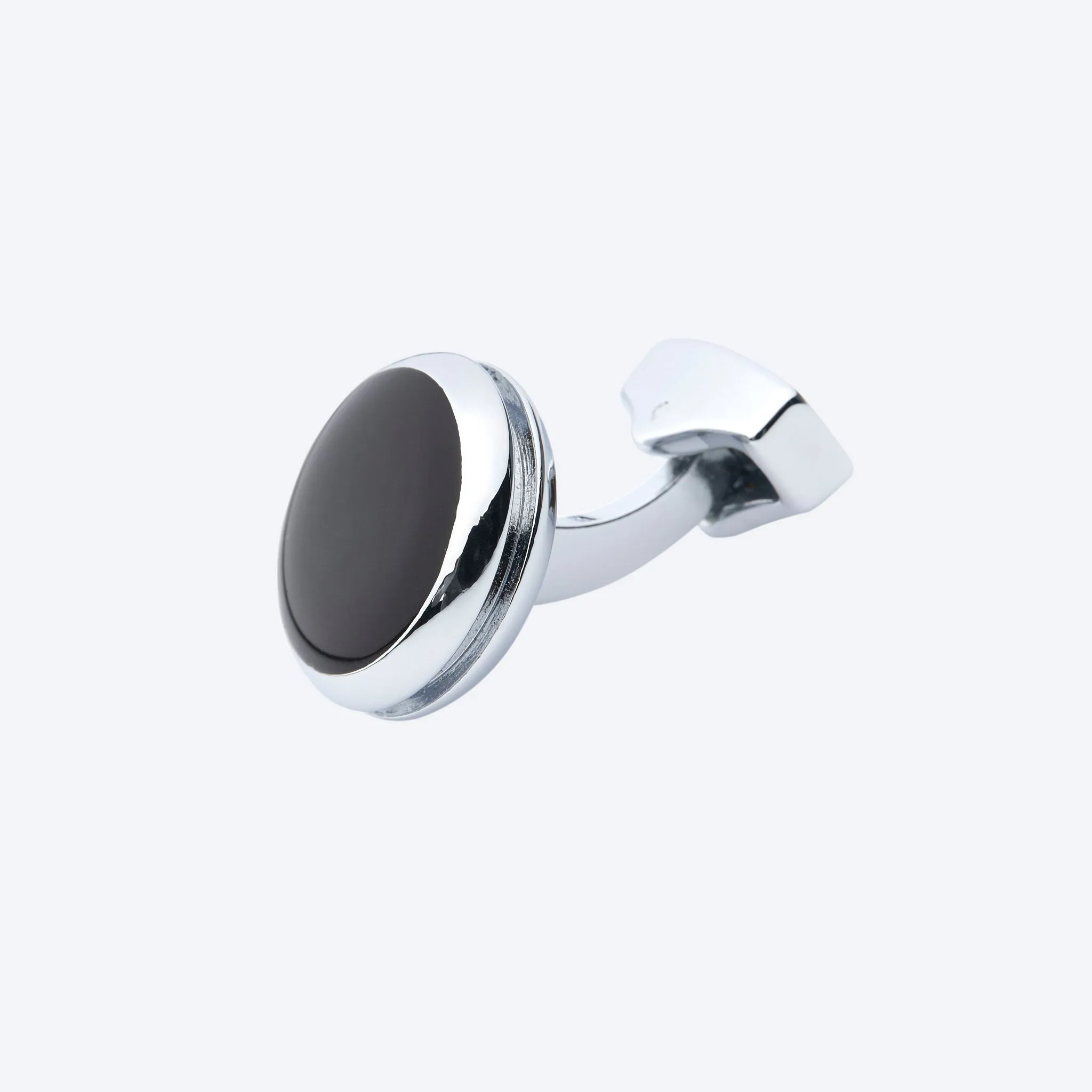 Black Round Cufflink