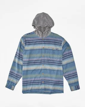 Boys 2-7 Baja Hooded Long Sleeve Flannel Shirt - North Sea