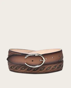 Brown braided belt