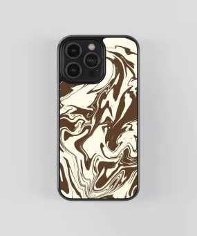 Brown Marble Abstract Glass Phone Case Cover