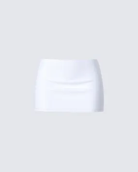 Cassandra White Mini Skirt