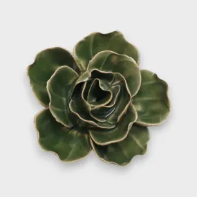 Ceramic Flower Wall Art Green Ranunculus