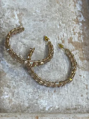 Champagne Hoop Earring