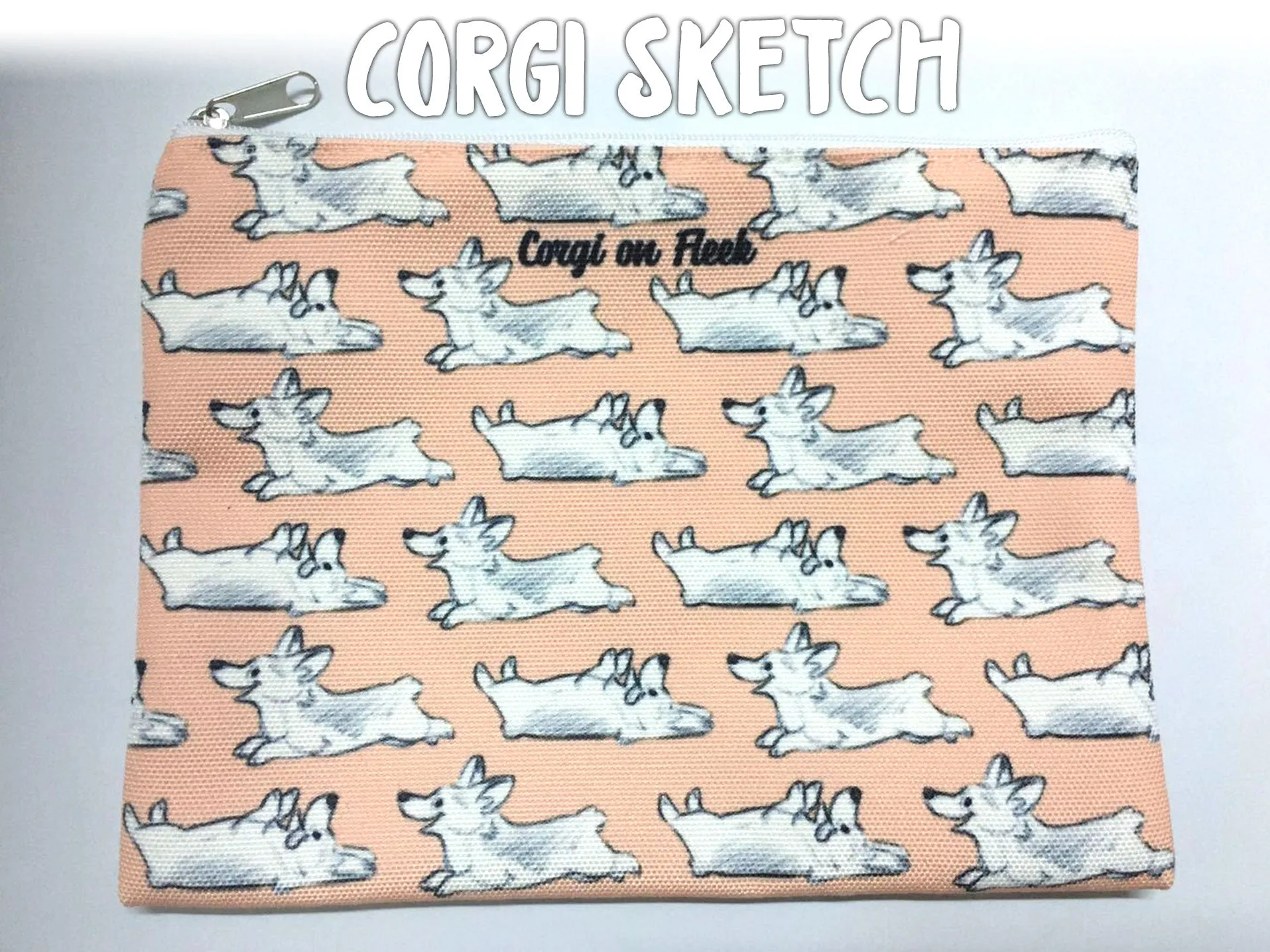 Corgi Zipper Pouches