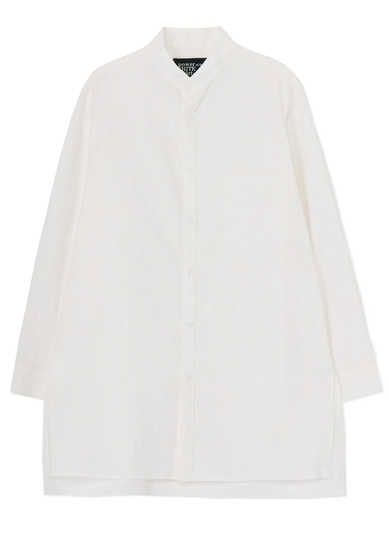 COTTON TWILL DETACHABLE COLLAR SHIRT