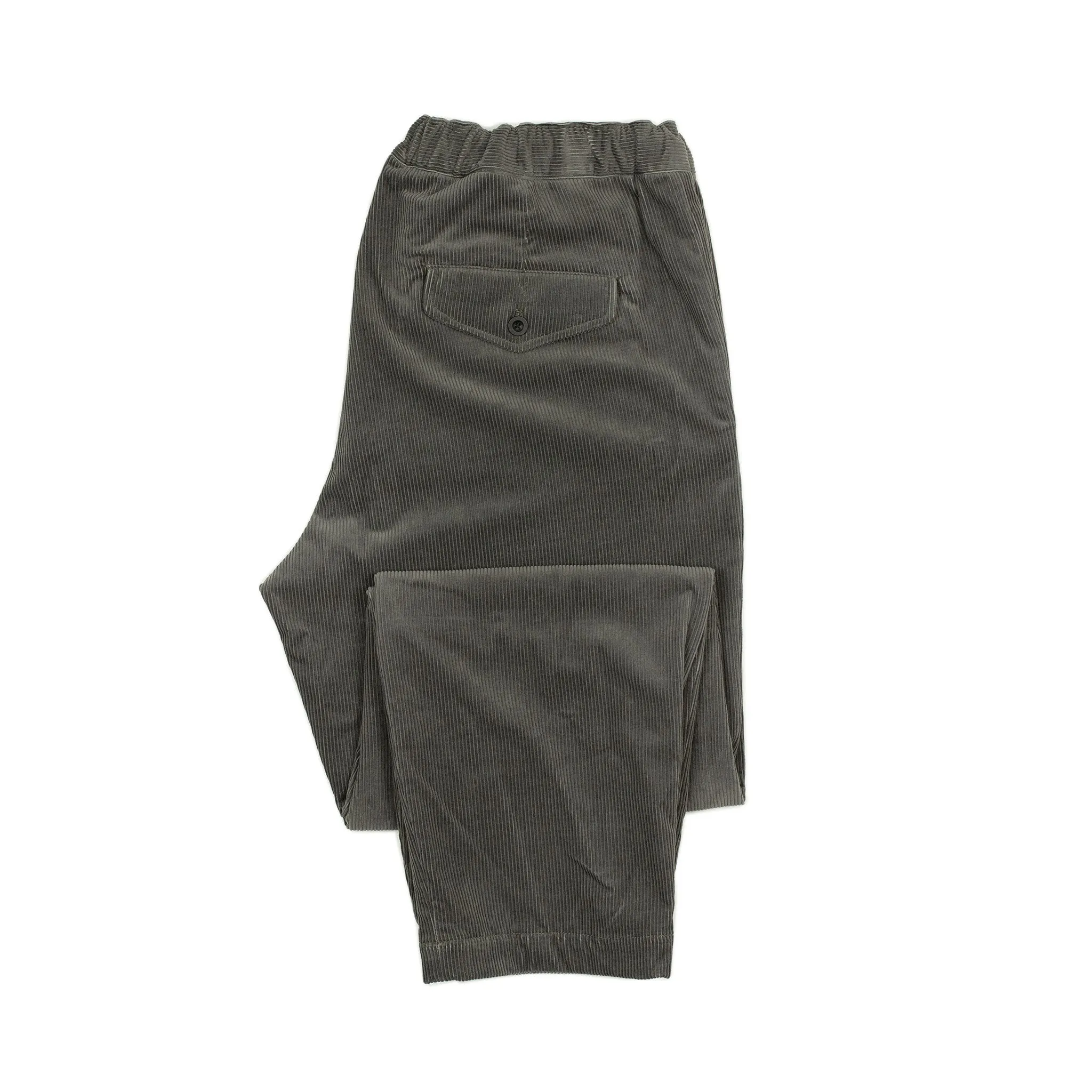 Easy trousers in dusty charcoal cotton corduroy