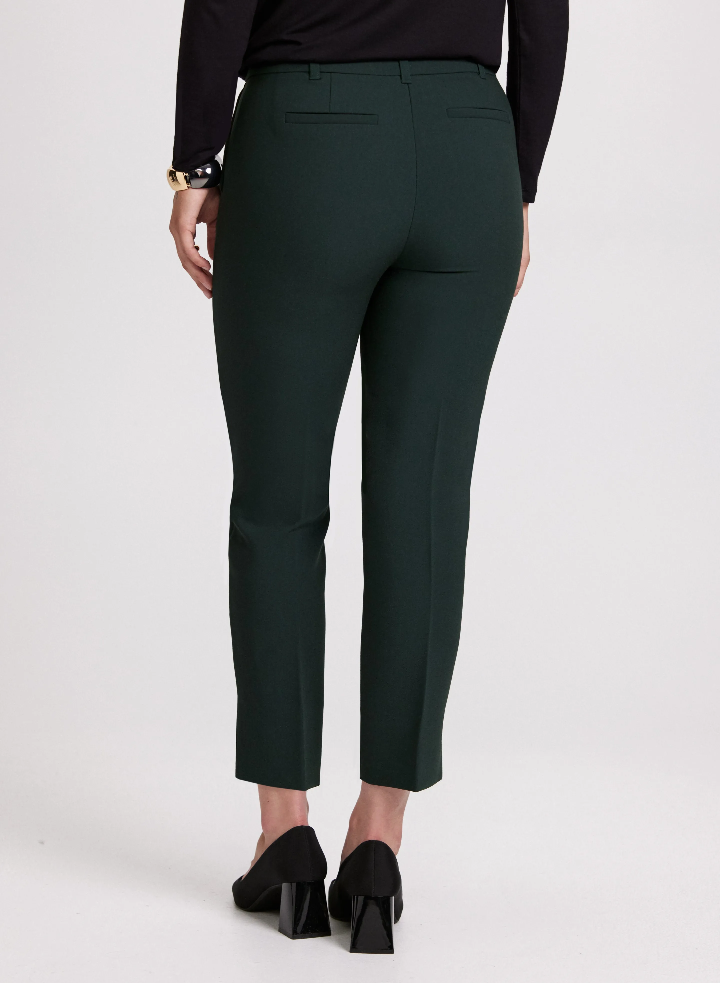 Emma Slit Hem Slim-Leg Pants – Short