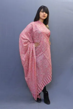 Fawn Colour Base With Magenta All Over Kani Jaal A Perfect Piece To Add To Your Wardrobe.