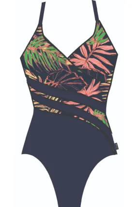 Finz Tropic Vibe Splice One Piece Swimsuit, Ink (FZW1820C)