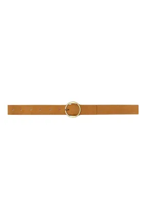 Frame Denim Circle Belt in Tan Suede