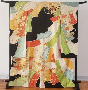 Furisode Kimono - shibori and embroidery eternal