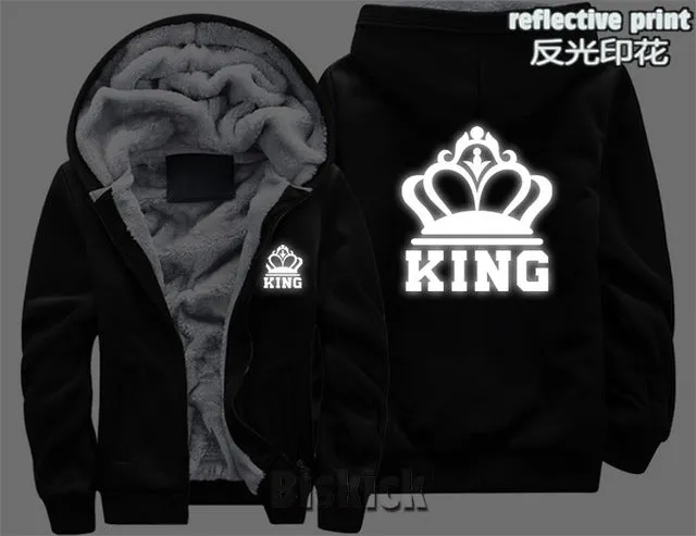 Grey Camouflage King Zipper Hoodie