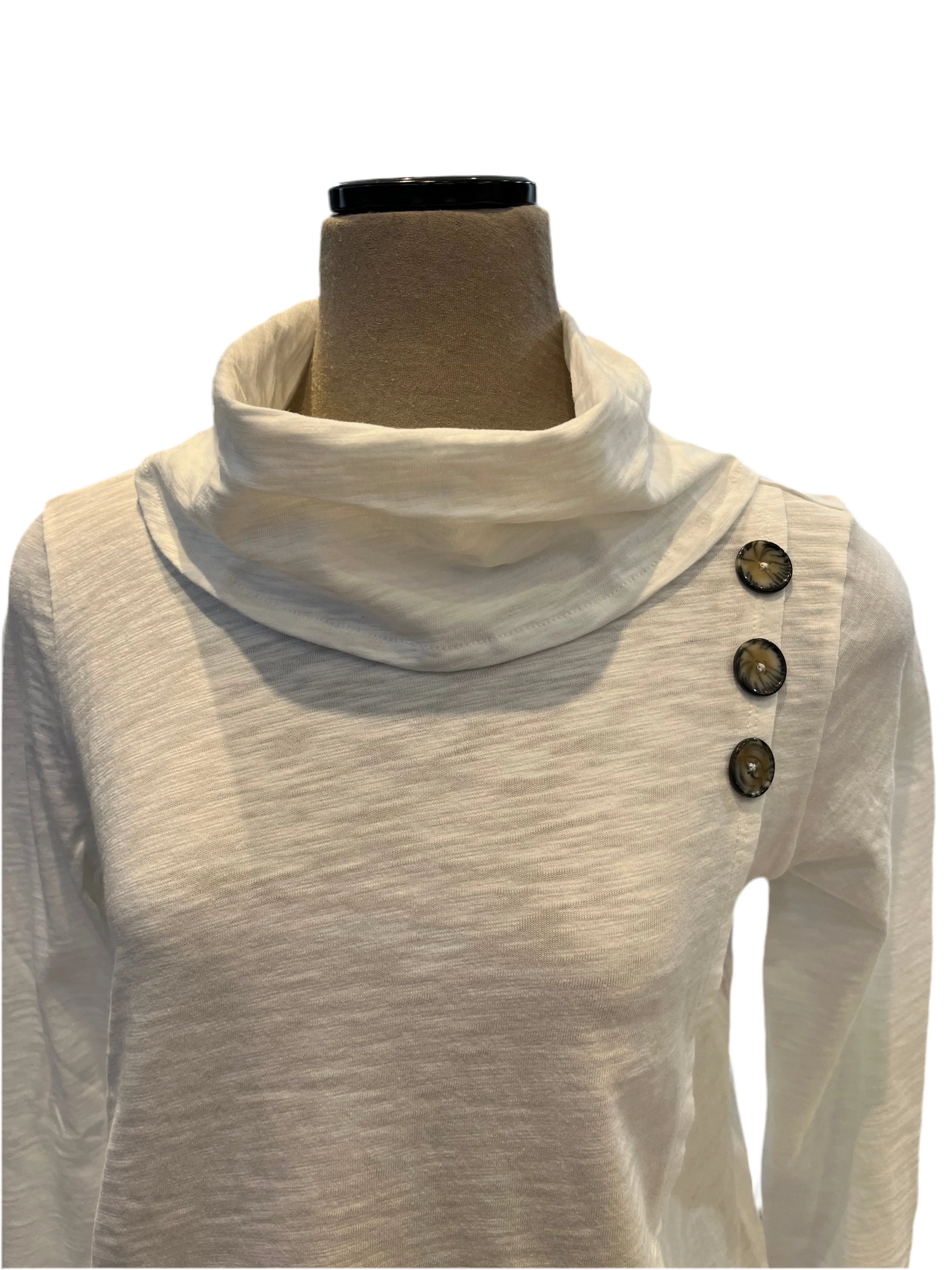 Habitat, 27518 Wrap Cowl Top, Winter White