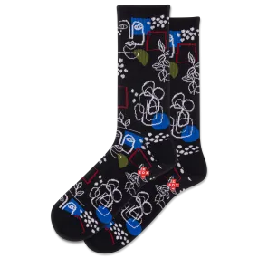 HOTSOX Men's Art Faces Active Crew Sock