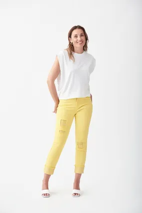 Joseph Ribkoff Yellow Ankle Pants