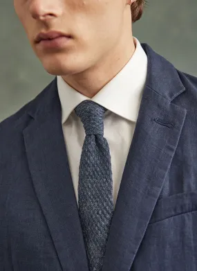 Linen Tie | Navy Marl