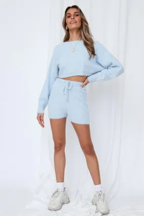 Live Young Crop Knit Sky Blue