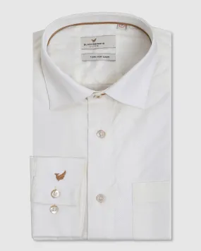 Luxe Formal Cream Textured Shirt - Perry