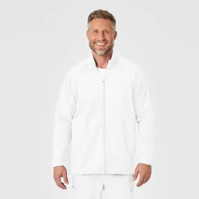 Men's Fleece Full Zip Jacket - White