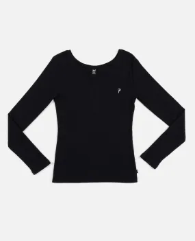 Patta Femme Basic Scoop Longsleeve T-Shirt (Black)