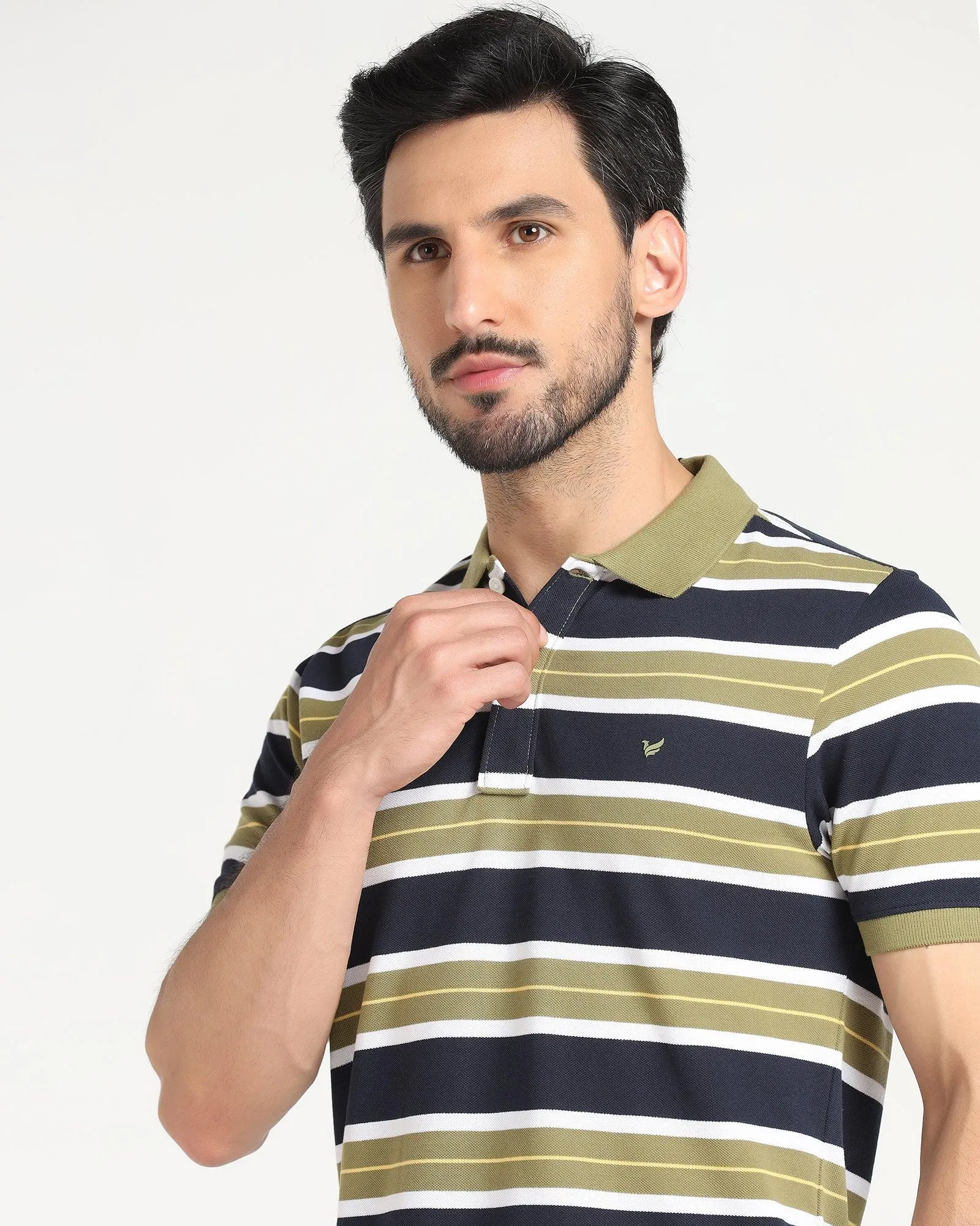 Polo Green Striped T-Shirt - Fred