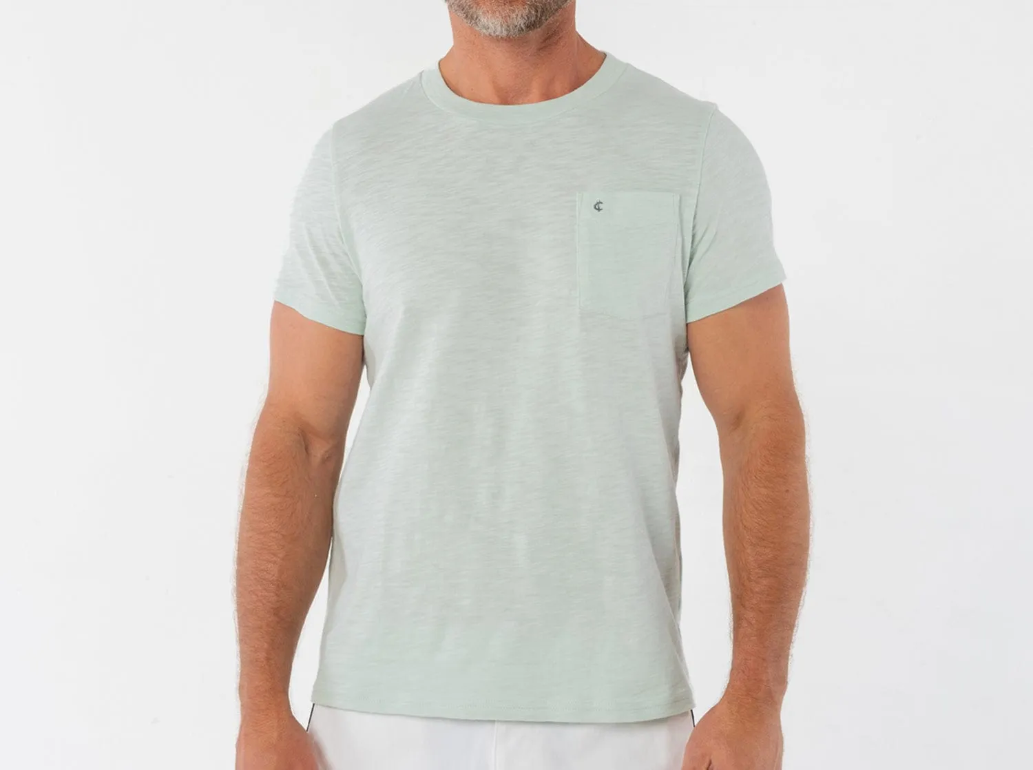 Slub Cotton Pocket T-Shirt - Jade