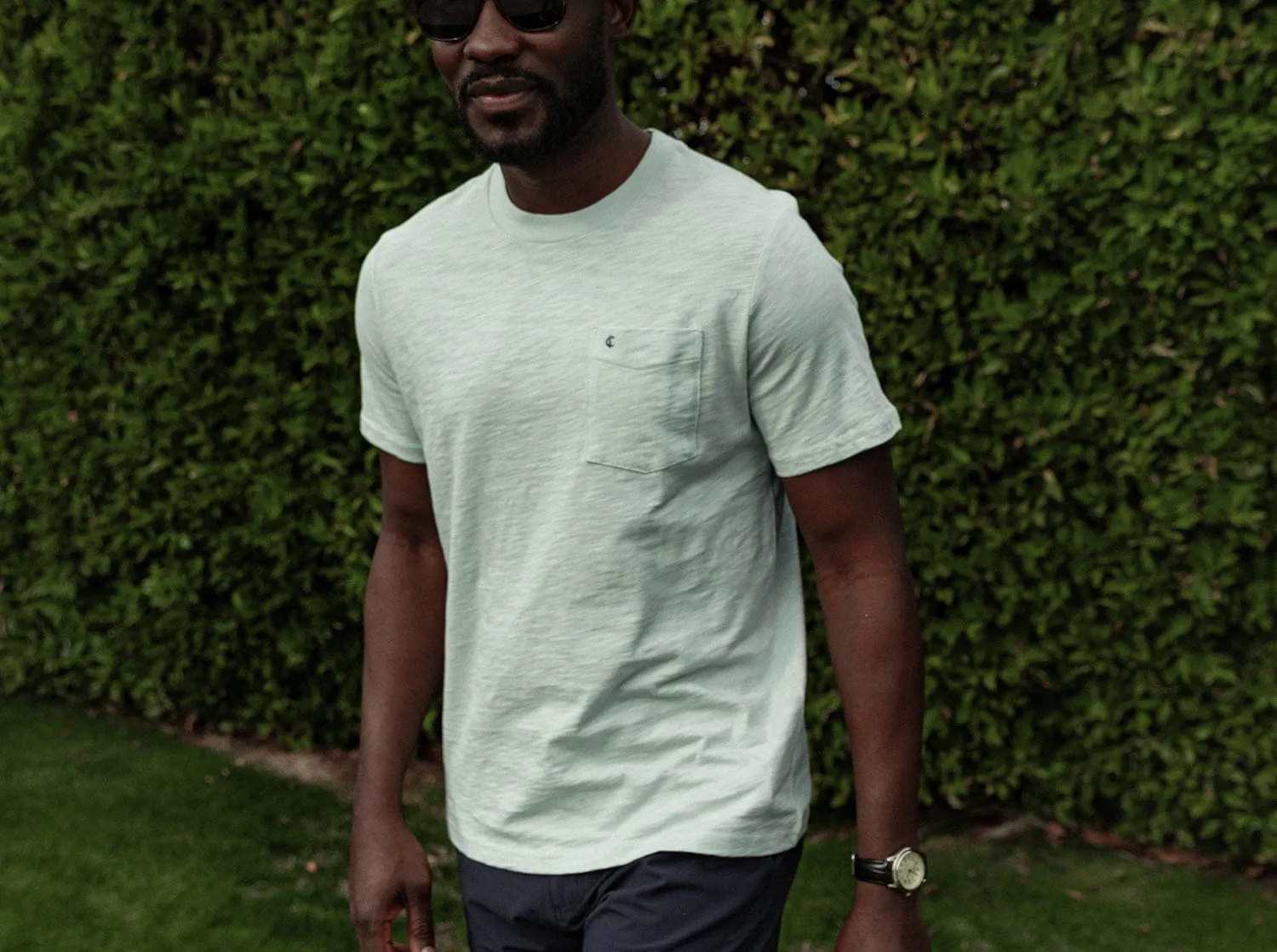 Slub Cotton Pocket T-Shirt - Jade