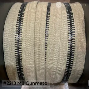 *Stock Clearance Sale* riri Zipper Continuous Chain M8 #2213 Tape with Gunmetal Teeth