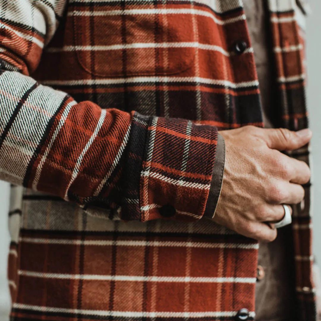 The Crater Shirt in Rust Plaid