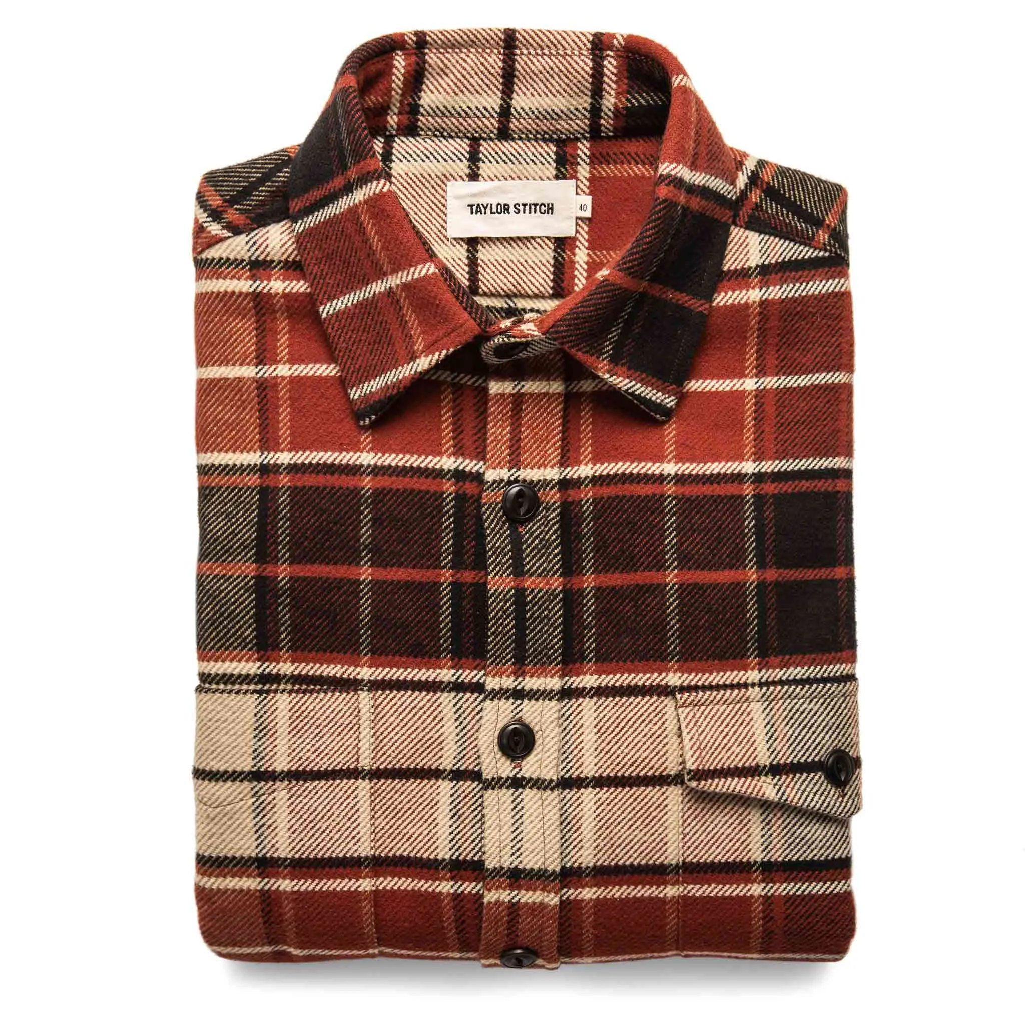 The Crater Shirt in Rust Plaid