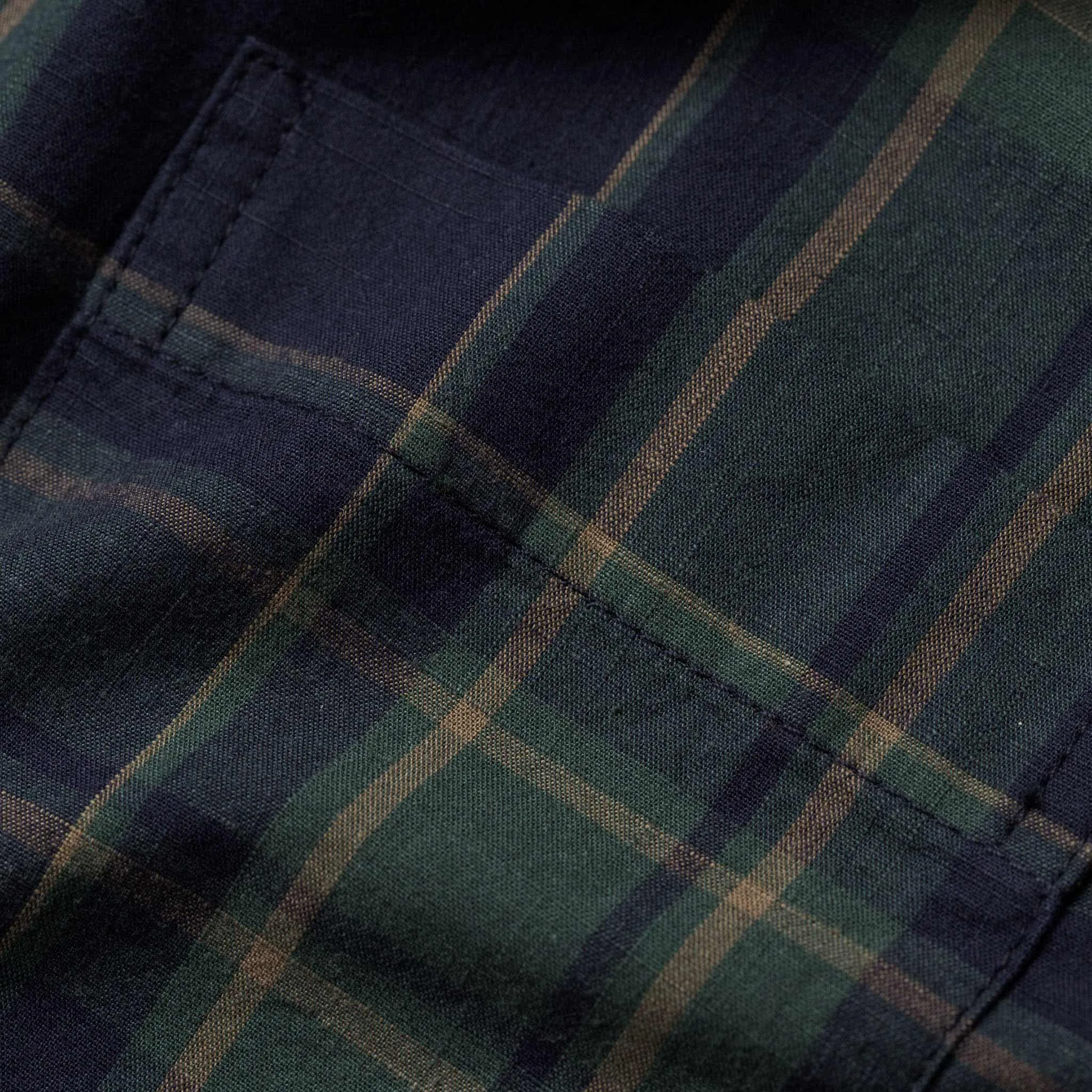 The Short Sleeve Jack in Green Madras