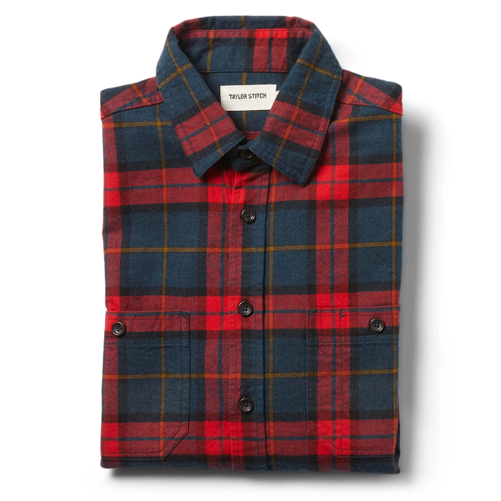 The Utility Shirt in Brushed Red Plaid